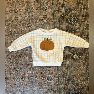 Kids' Cream and Brown Pumpkin Sweatshirt
